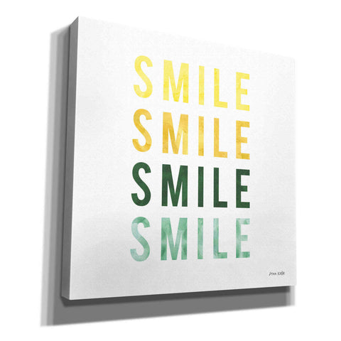 Image of 'Smile Smile' by Ann Kelle Designs, Canvas Wall Art,12x12x1.1x0,18x18x1.1x0,26x26x1.74x0,37x37x1.74x0