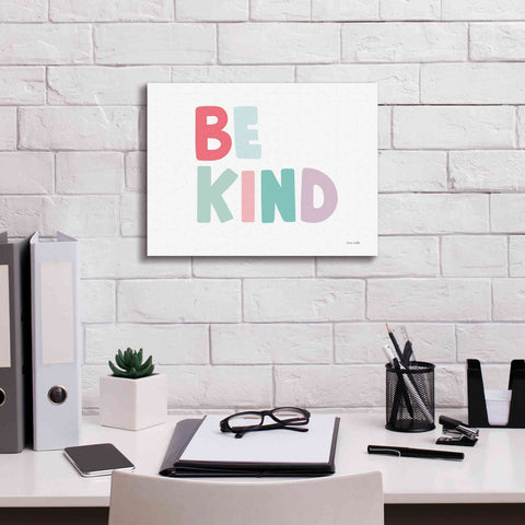 Image of 'Be Kind' by Ann Kelle Designs, Canvas Wall Art,16 x 12