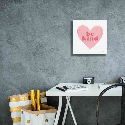 Image of 'Be Kind Heart' by Ann Kelle Designs, Canvas Wall Art,12 x 12