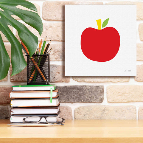 Image of 'Red Apple' by Ann Kelle Designs, Canvas Wall Art,12 x 12