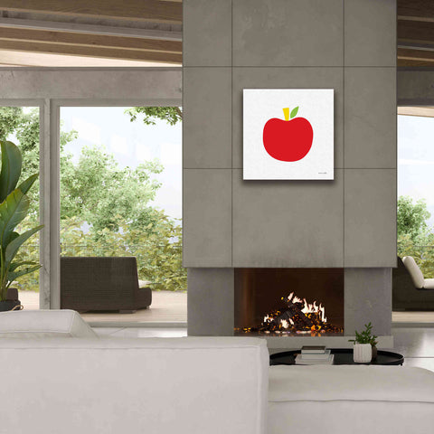 Image of 'Red Apple' by Ann Kelle Designs, Canvas Wall Art,26 x 26