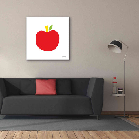 Image of 'Red Apple' by Ann Kelle Designs, Canvas Wall Art,37 x 37