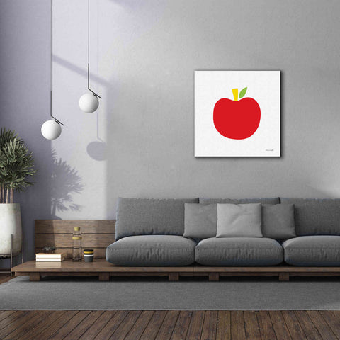 Image of 'Red Apple' by Ann Kelle Designs, Canvas Wall Art,37 x 37