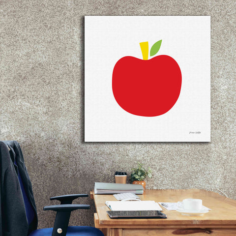 Image of 'Red Apple' by Ann Kelle Designs, Canvas Wall Art,37 x 37