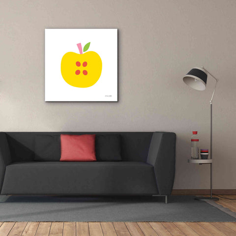 Image of 'Yellow Apple' by Ann Kelle Designs, Canvas Wall Art,37 x 37