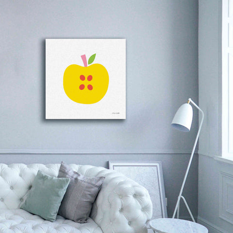Image of 'Yellow Apple' by Ann Kelle Designs, Canvas Wall Art,37 x 37