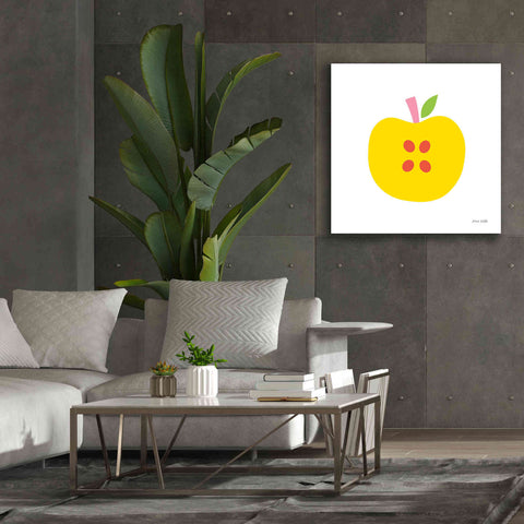 Image of 'Yellow Apple' by Ann Kelle Designs, Canvas Wall Art,37 x 37