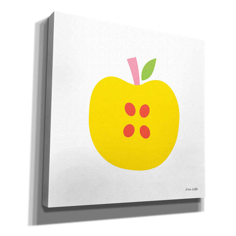 Image of 'Yellow Apple' by Ann Kelle Designs, Canvas Wall Art,12x12x1.1x0,18x18x1.1x0,26x26x1.74x0,37x37x1.74x0