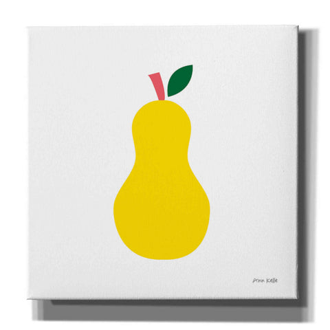 Image of 'Yellow Pear' by Ann Kelle Designs, Canvas Wall Art,12x12x1.1x0,18x18x1.1x0,26x26x1.74x0,37x37x1.74x0
