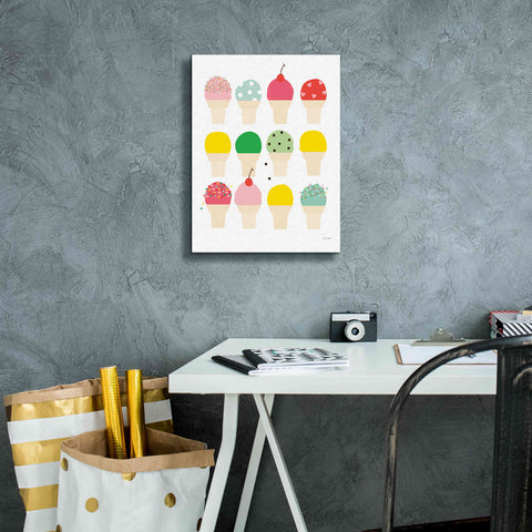Image of 'Ice Cream Fun' by Ann Kelle Designs, Canvas Wall Art,12 x 16