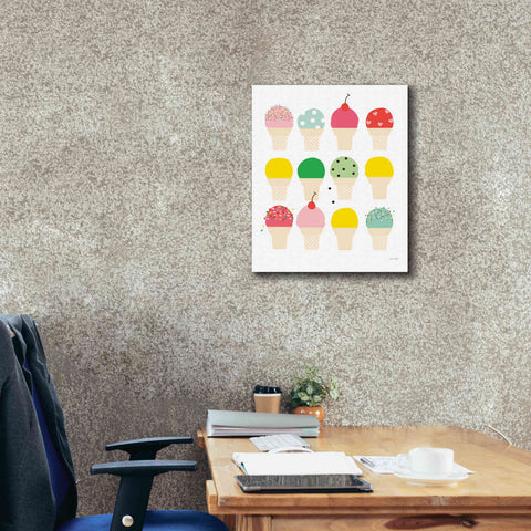 Image of 'Ice Cream Fun' by Ann Kelle Designs, Canvas Wall Art,20 x 24