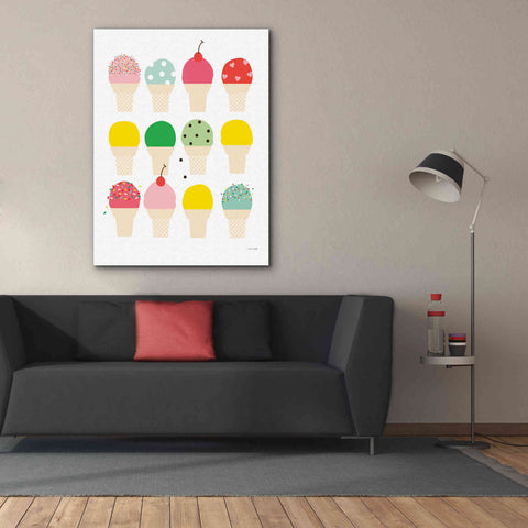 Image of 'Ice Cream Fun' by Ann Kelle Designs, Canvas Wall Art,40 x 54