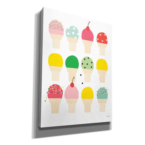 Image of 'Ice Cream Fun' by Ann Kelle Designs, Canvas Wall Art,12x16x1.1x0,20x24x1.1x0,26x30x1.74x0,40x54x1.74x0