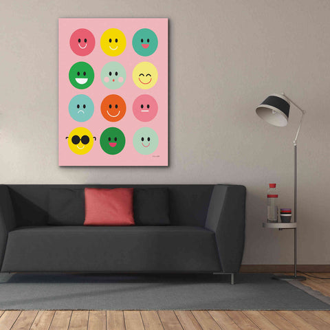 Image of 'Happy Circles' by Ann Kelle Designs, Canvas Wall Art,40 x 54