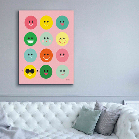 Image of 'Happy Circles' by Ann Kelle Designs, Canvas Wall Art,40 x 54