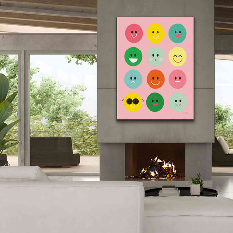 Image of 'Happy Circles' by Ann Kelle Designs, Canvas Wall Art,40 x 54