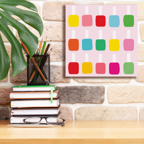 Image of 'Nail Polish Fun' by Ann Kelle Designs, Canvas Wall Art,12 x 12