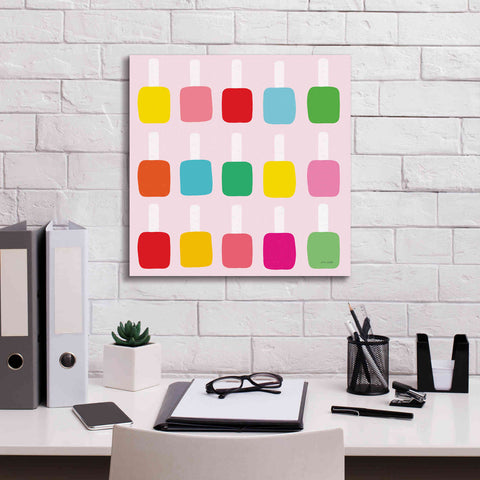 Image of 'Nail Polish Fun' by Ann Kelle Designs, Canvas Wall Art,18 x 18