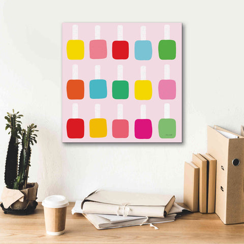 Image of 'Nail Polish Fun' by Ann Kelle Designs, Canvas Wall Art,18 x 18