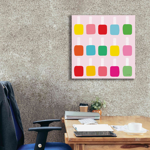 Image of 'Nail Polish Fun' by Ann Kelle Designs, Canvas Wall Art,26 x 26
