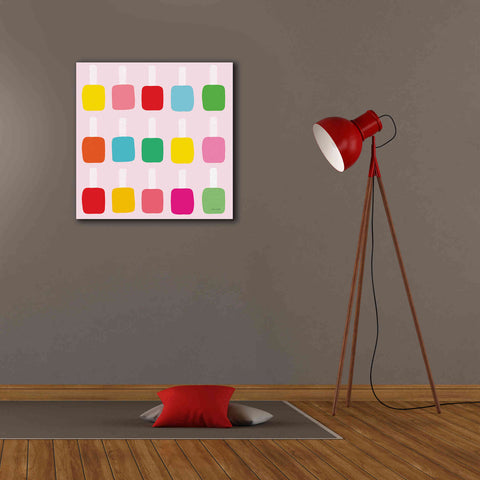 Image of 'Nail Polish Fun' by Ann Kelle Designs, Canvas Wall Art,26 x 26