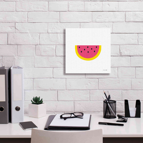 Image of 'Watermelon' by Ann Kelle Designs, Canvas Wall Art,12 x 12