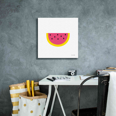 Image of 'Watermelon' by Ann Kelle Designs, Canvas Wall Art,18 x 18