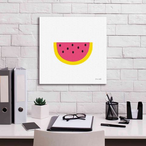 Image of 'Watermelon' by Ann Kelle Designs, Canvas Wall Art,18 x 18