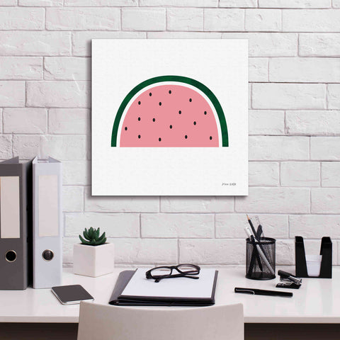 Image of 'Watermelon 2' by Ann Kelle Designs, Canvas Wall Art,18 x 18