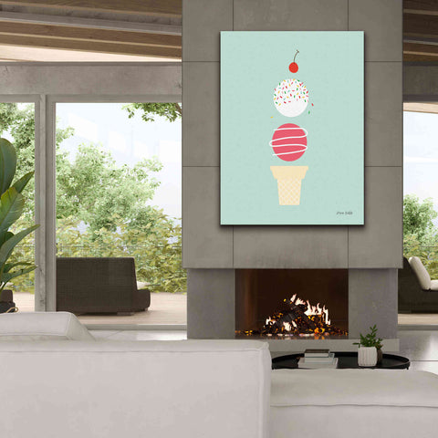 Image of 'Ice Cream and Cherry I' by Ann Kelle Designs, Canvas Wall Art,40 x 54
