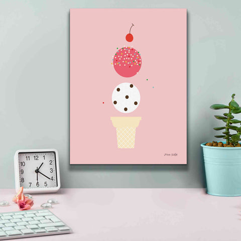 Image of 'Ice Cream and Cherry II' by Ann Kelle Designs, Canvas Wall Art,12 x 16