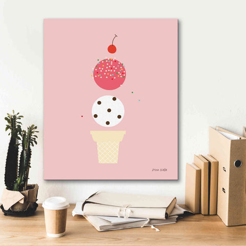 Image of 'Ice Cream and Cherry II' by Ann Kelle Designs, Canvas Wall Art,20 x 24