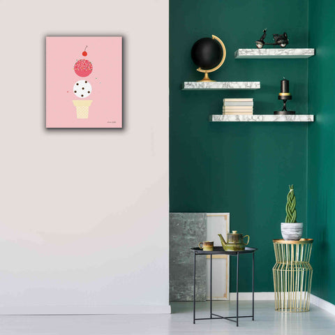 Image of 'Ice Cream and Cherry II' by Ann Kelle Designs, Canvas Wall Art,20 x 24