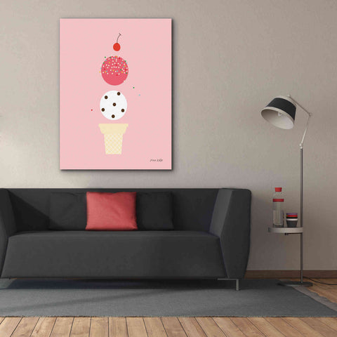 Image of 'Ice Cream and Cherry II' by Ann Kelle Designs, Canvas Wall Art,40 x 54