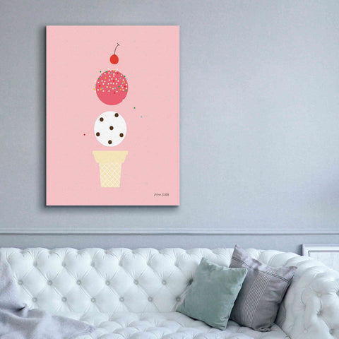 Image of 'Ice Cream and Cherry II' by Ann Kelle Designs, Canvas Wall Art,40 x 54