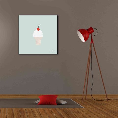 Image of 'Ice Cream Cone II' by Ann Kelle Designs, Canvas Wall Art,26 x 26