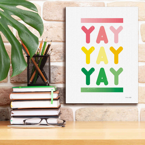 Image of 'Yay' by Ann Kelle Designs, Canvas Wall Art,12 x 16