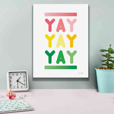 Image of 'Yay' by Ann Kelle Designs, Canvas Wall Art,12 x 16