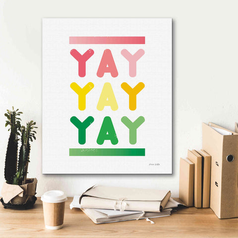 Image of 'Yay' by Ann Kelle Designs, Canvas Wall Art,20 x 24