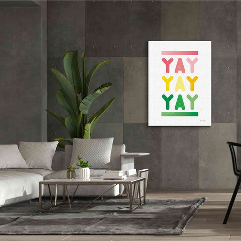 Image of 'Yay' by Ann Kelle Designs, Canvas Wall Art,40 x 54