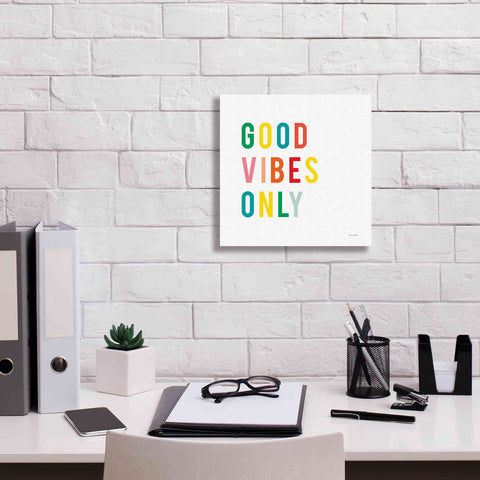 Image of 'Good Vibes Only' by Ann Kelle Designs, Canvas Wall Art,12 x 12