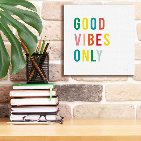Image of 'Good Vibes Only' by Ann Kelle Designs, Canvas Wall Art,12 x 12