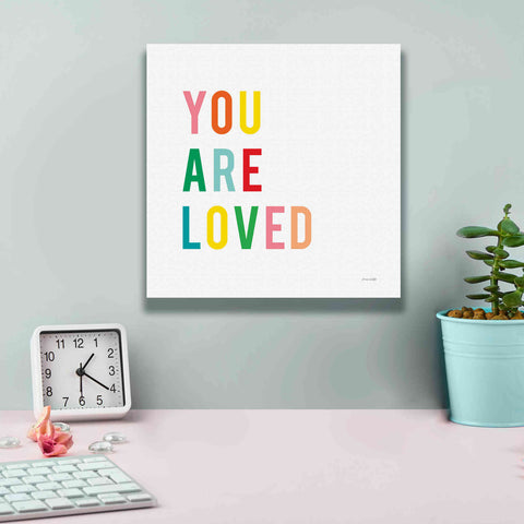 Image of 'You are Loved' by Ann Kelle Designs, Canvas Wall Art,12 x 12
