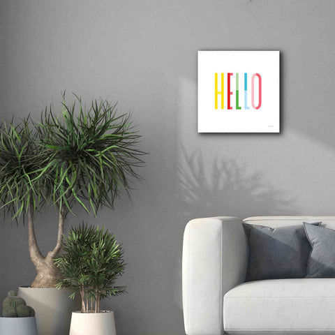 Image of 'Hello' by Ann Kelle Designs, Canvas Wall Art,18 x 18