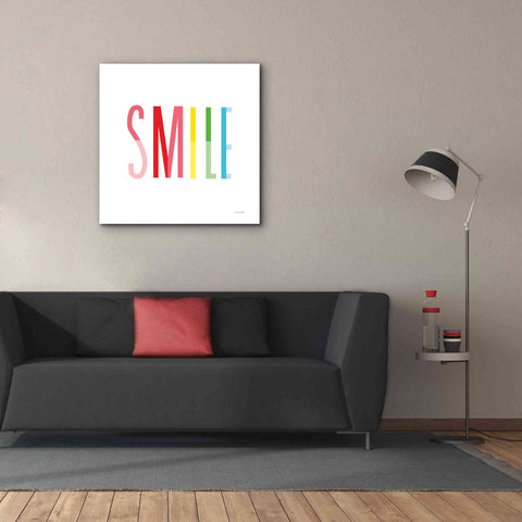 Image of 'Smile' by Ann Kelle Designs, Canvas Wall Art,37 x 37