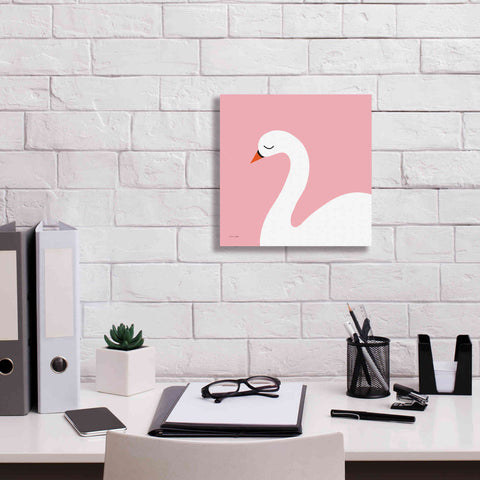 Image of 'Swan' by Ann Kelle Designs, Canvas Wall Art,12 x 12