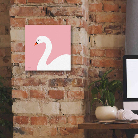 Image of 'Swan' by Ann Kelle Designs, Canvas Wall Art,12 x 12