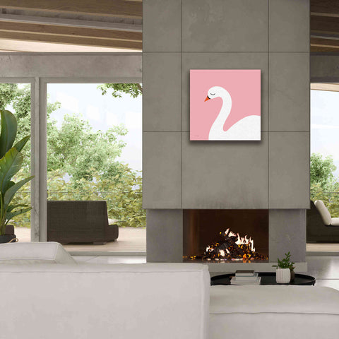 Image of 'Swan' by Ann Kelle Designs, Canvas Wall Art,26 x 26