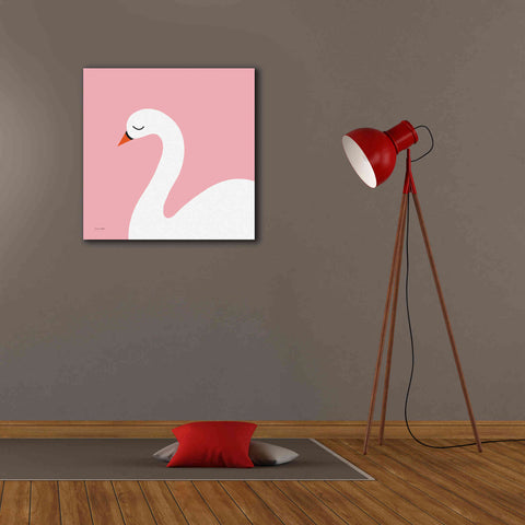 Image of 'Swan' by Ann Kelle Designs, Canvas Wall Art,26 x 26
