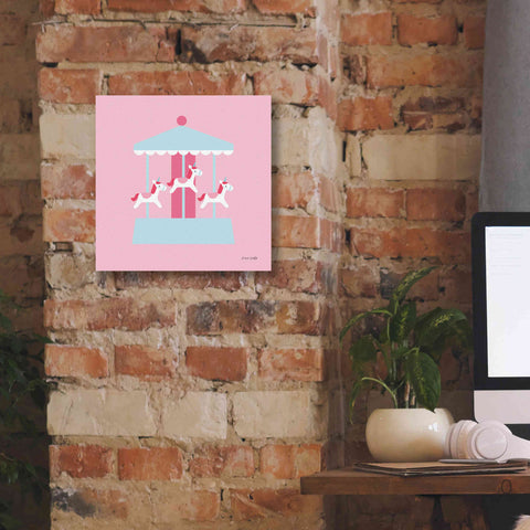 Image of 'Merry Go Round' by Ann Kelle Designs, Canvas Wall Art,12 x 12